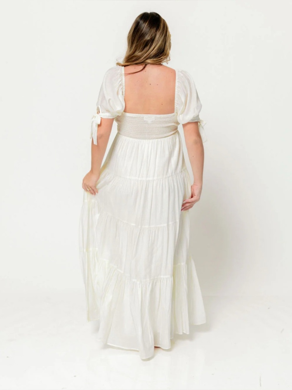 Grayson Maxi Dress in Cream - Bump Friendly - Picture 2 of 8